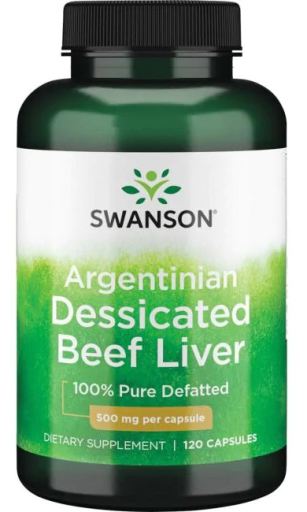 Desiccated Beef Liver 100% Pure Defatted 500 mg 120 Capsule